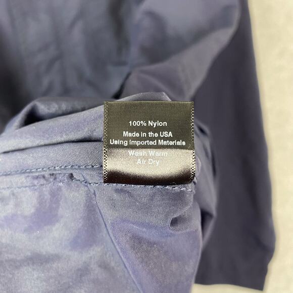 Flint and Tinder Jacket Mens XL Ridge Shell Navy Blue Hooded Zip Snap Button - Picture 13 of 13